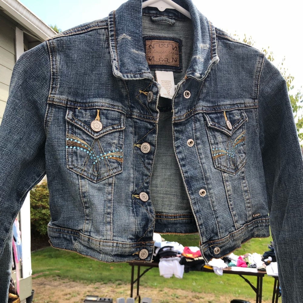 Limited Too Cropped Jean Jacket